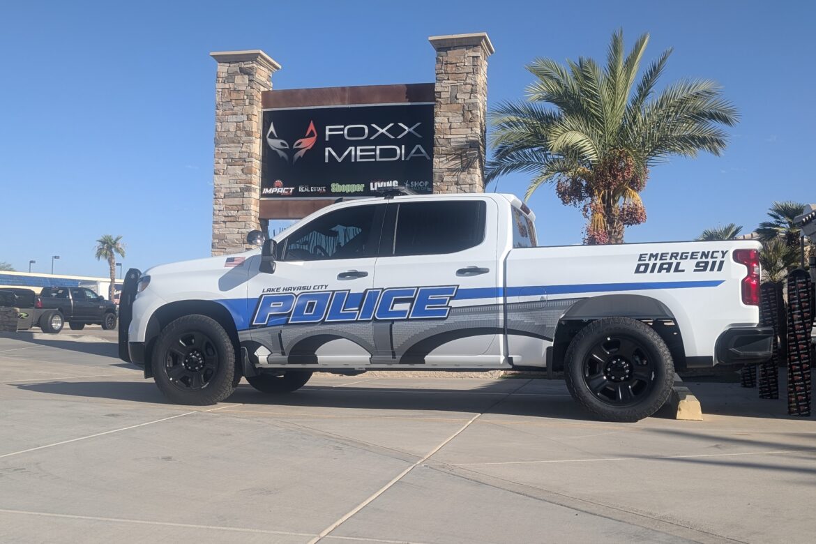 Lake Havasu Police Department custom truck wrap